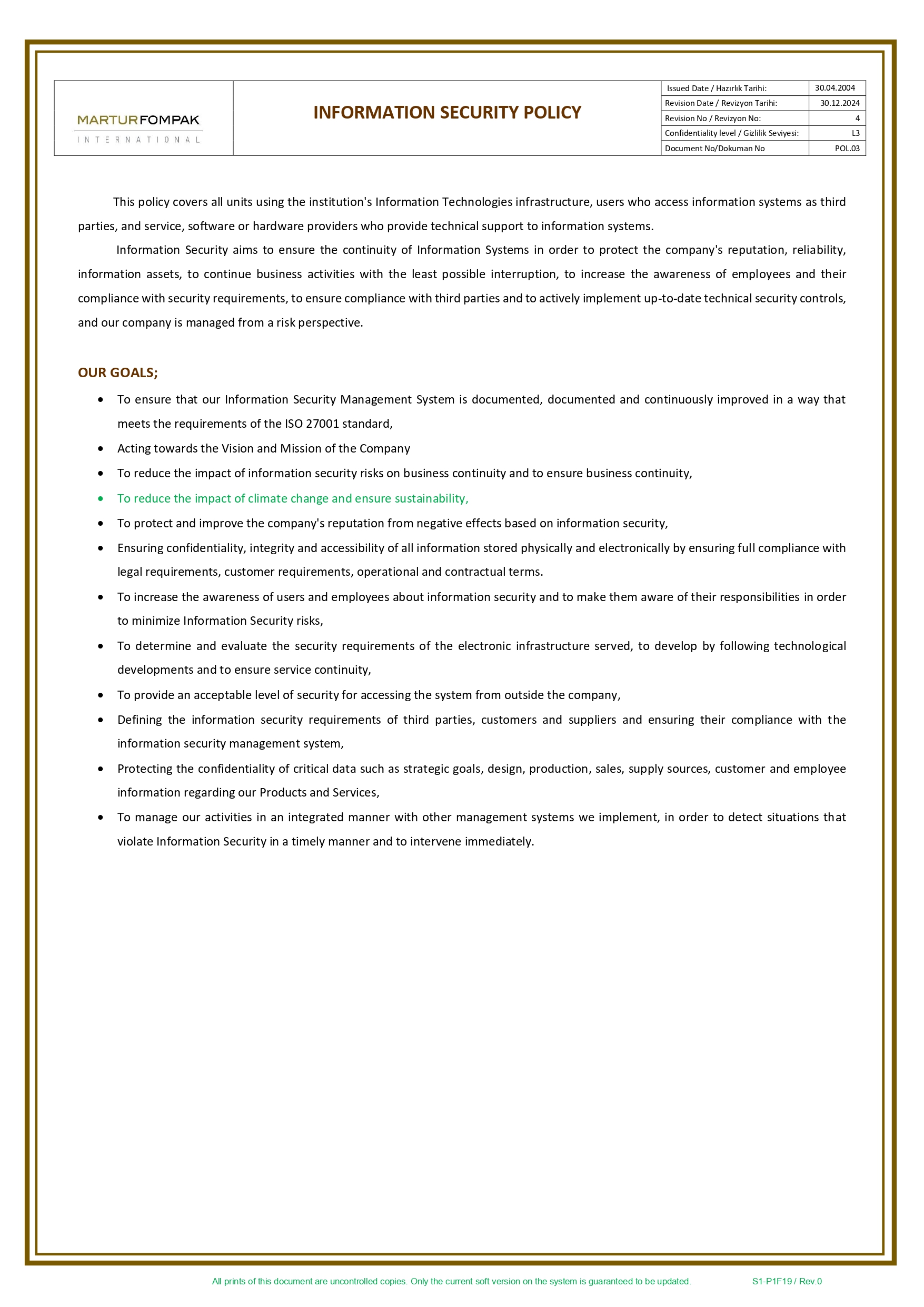 Information Security Policy